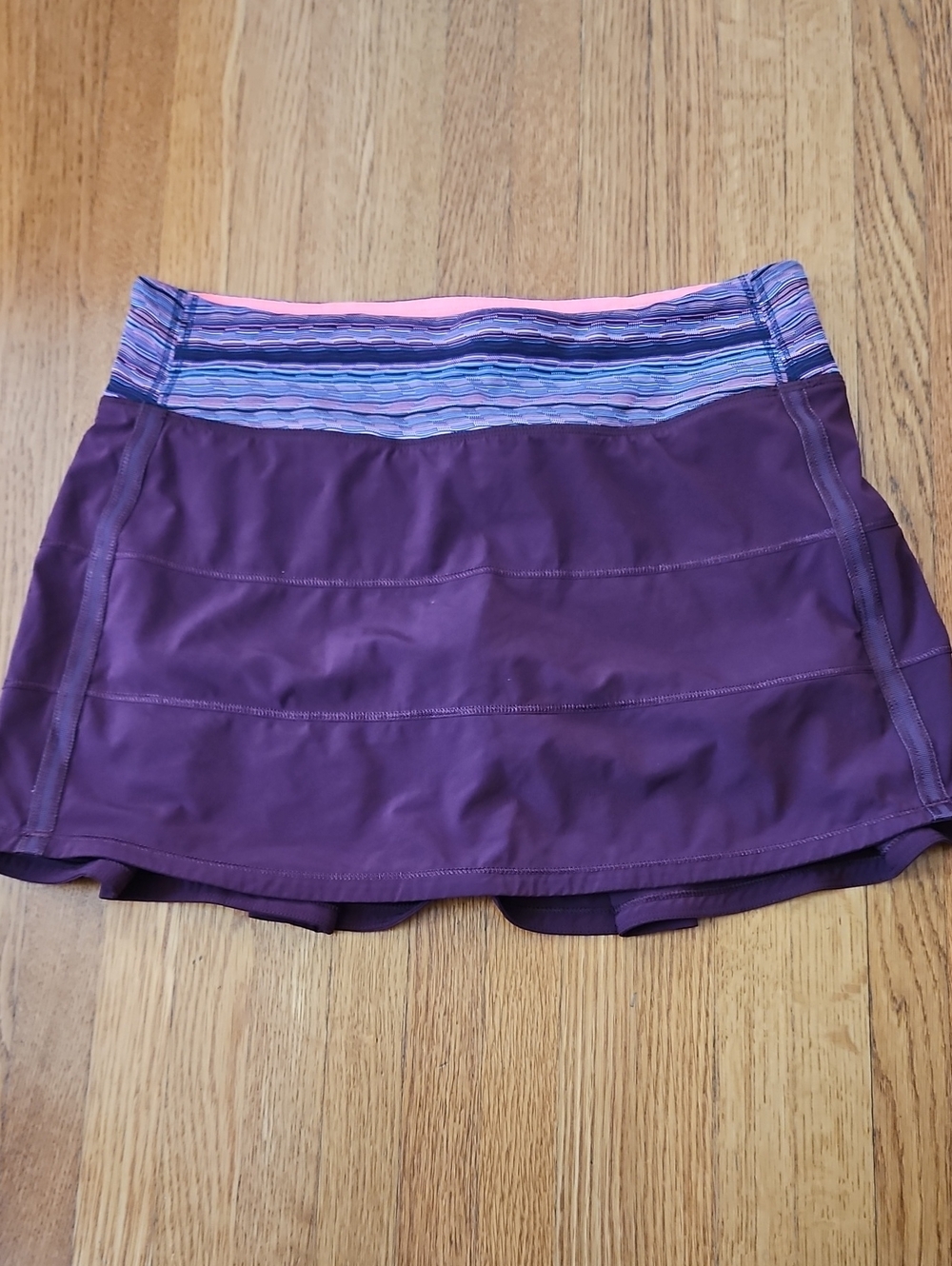Lululemon Skort in Plum with Striped Waistband
